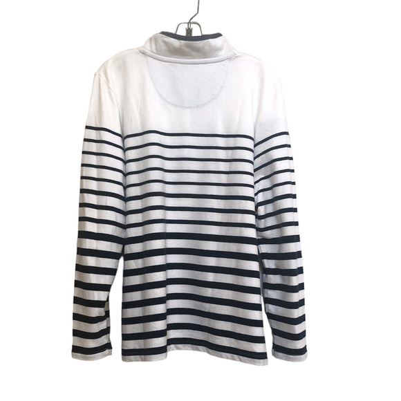 L.L. Bean Mockneck Pullover Stripe - Picture 2 of 11